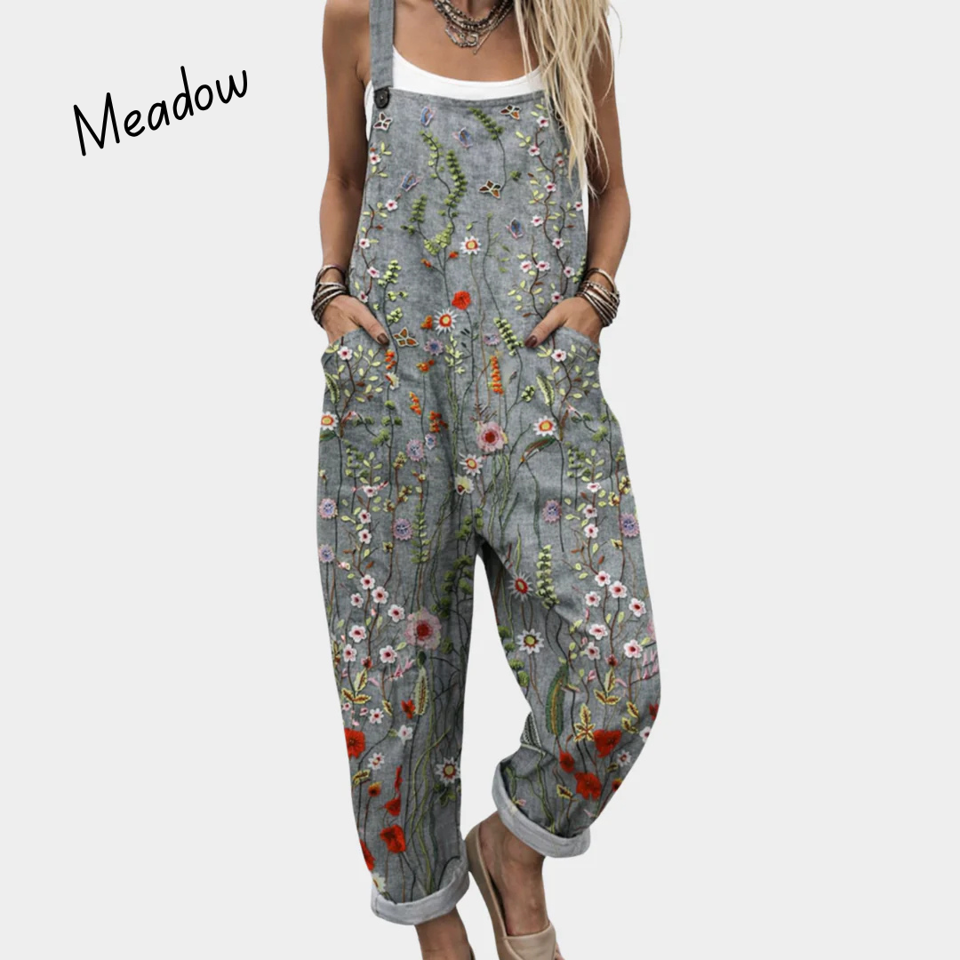 Printed Comfort Dungarees