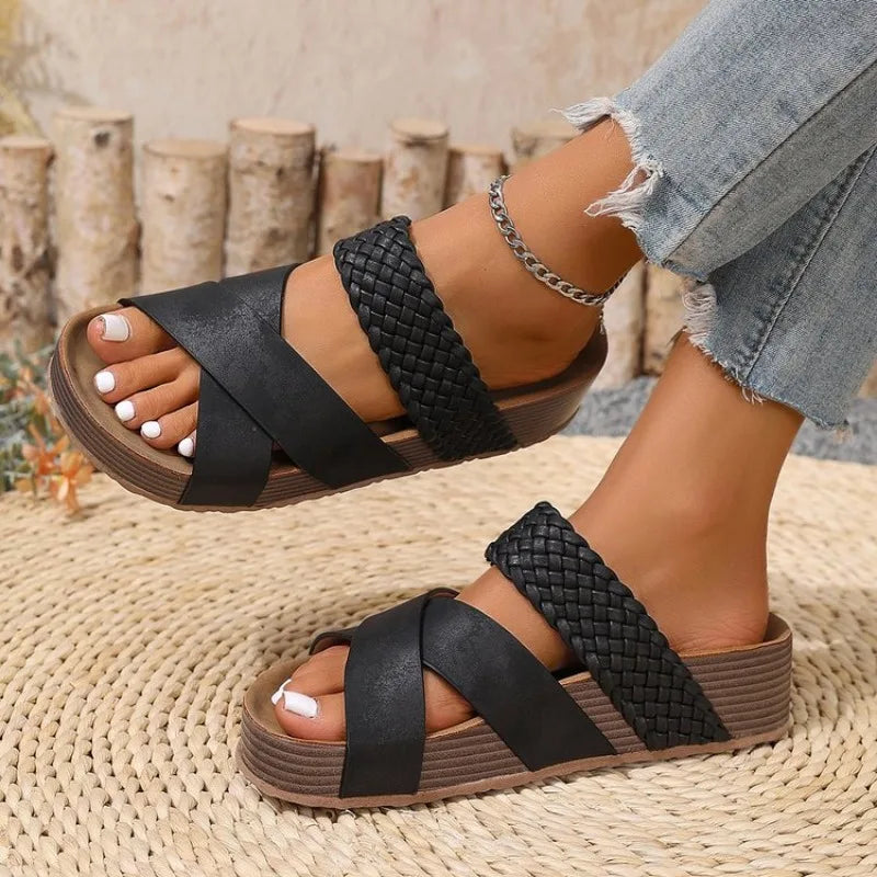 Elena's Braided Platform Slides