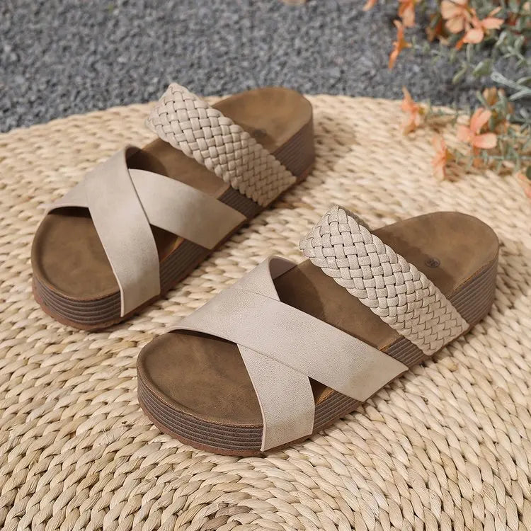Elena's Braided Platform Slides