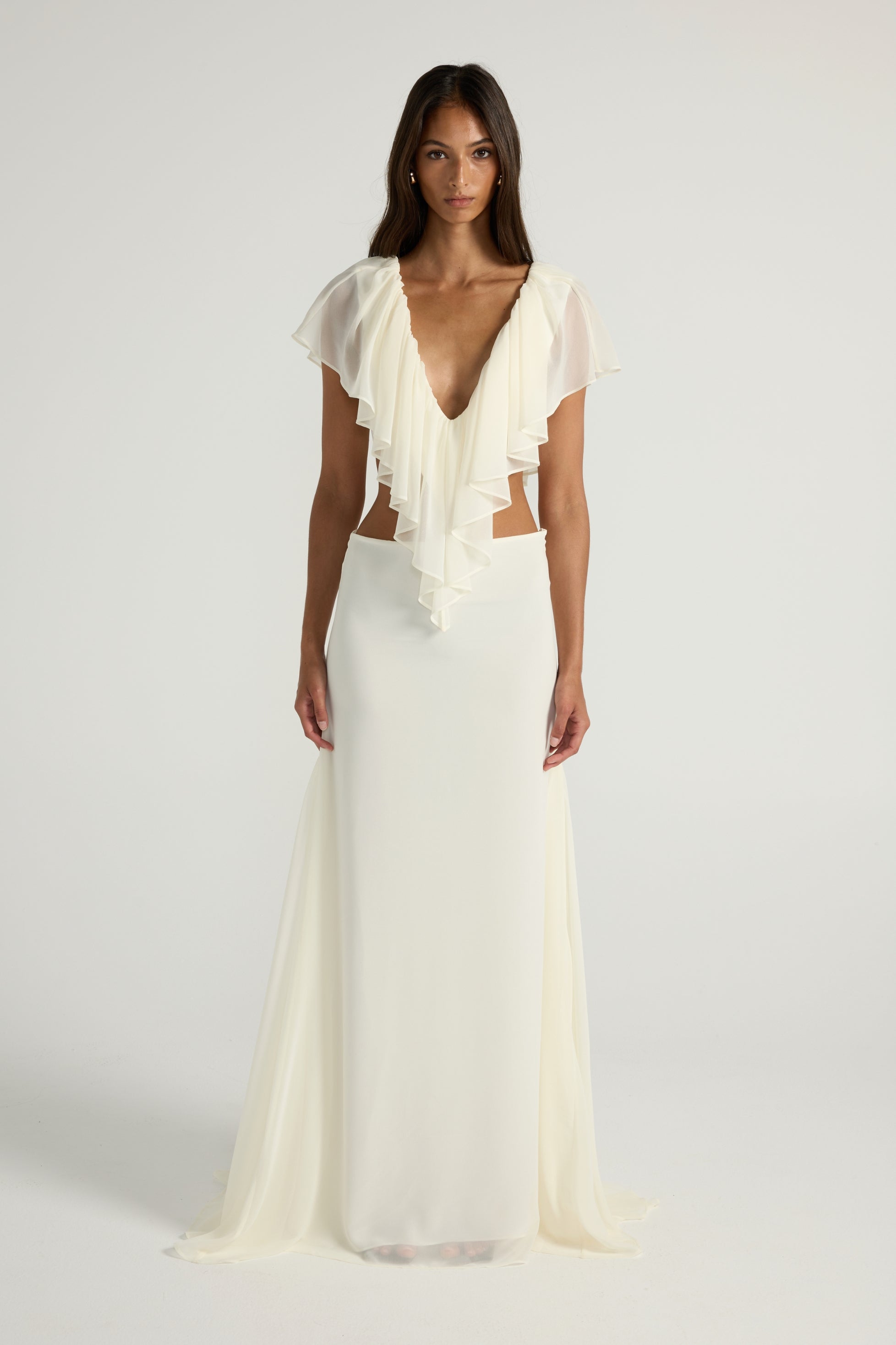 Clover Top & Skirt Set - Ivory