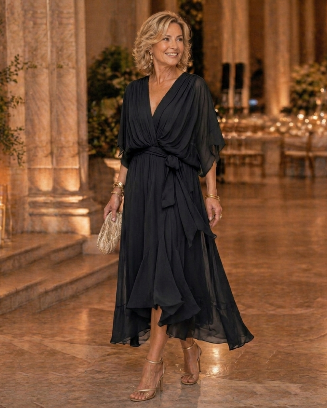 Monica | Elegant V-Neck Dress