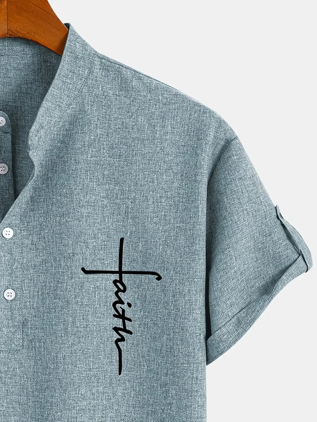 Leblanc™ | Elegant Short-Sleeve Shirt with Stand Collar