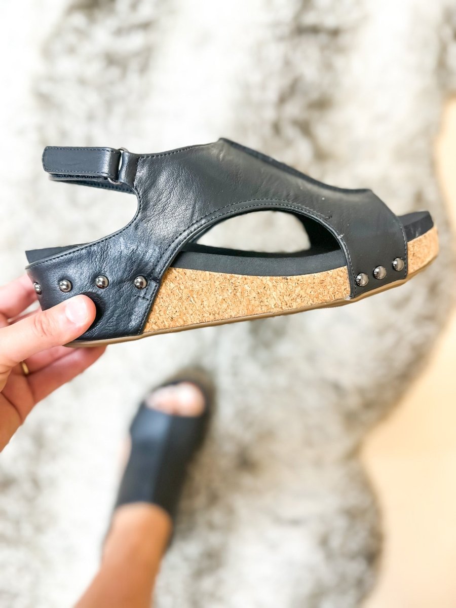 Corky's Black Smooth Volta II Shoes - 5 cm heel