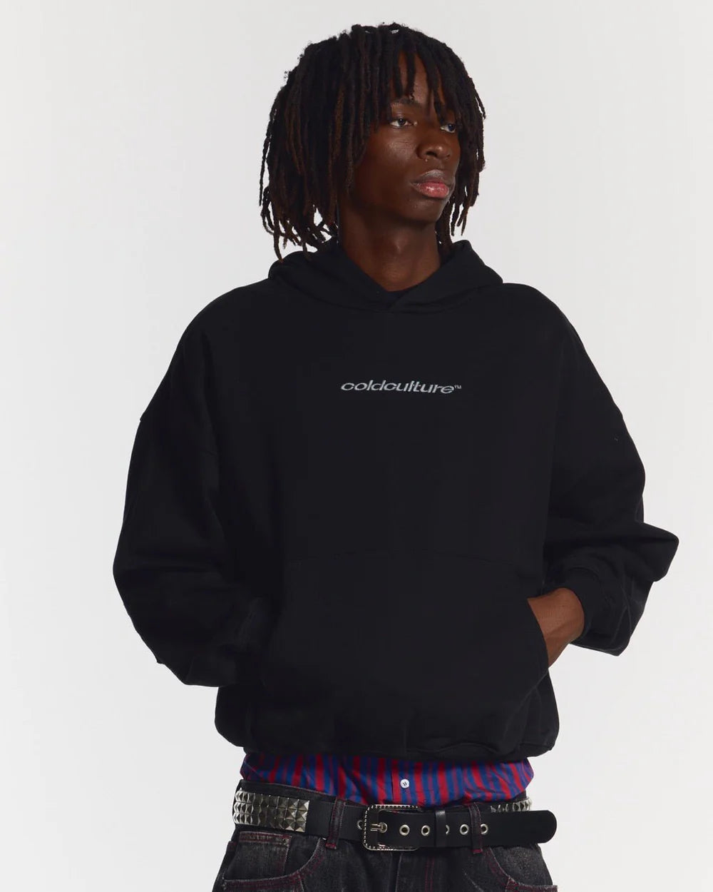 DISTRESS CURVED HOODIE