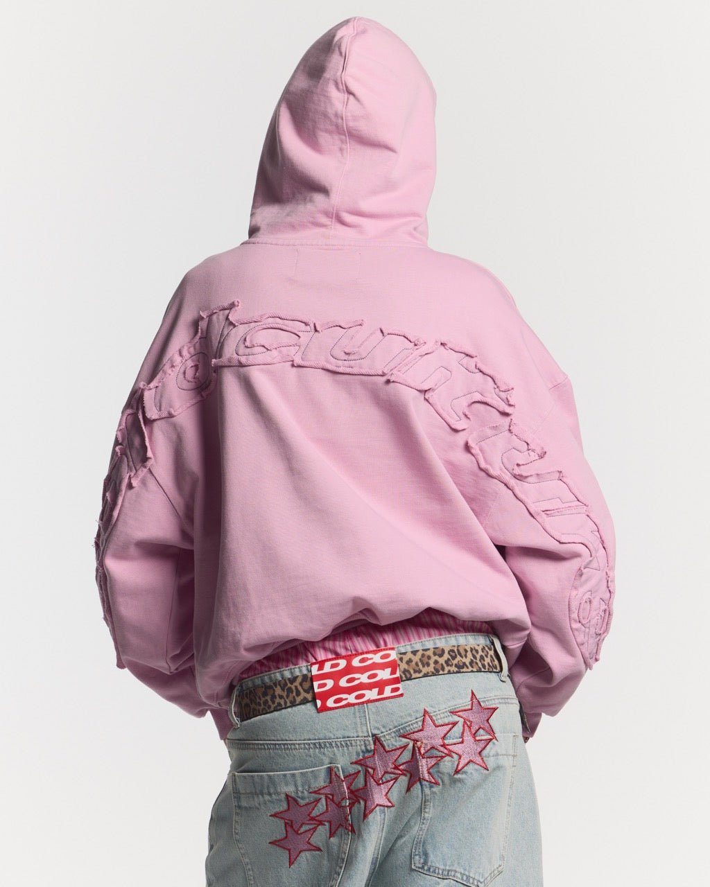 DISTRESS CURVED HOODIE