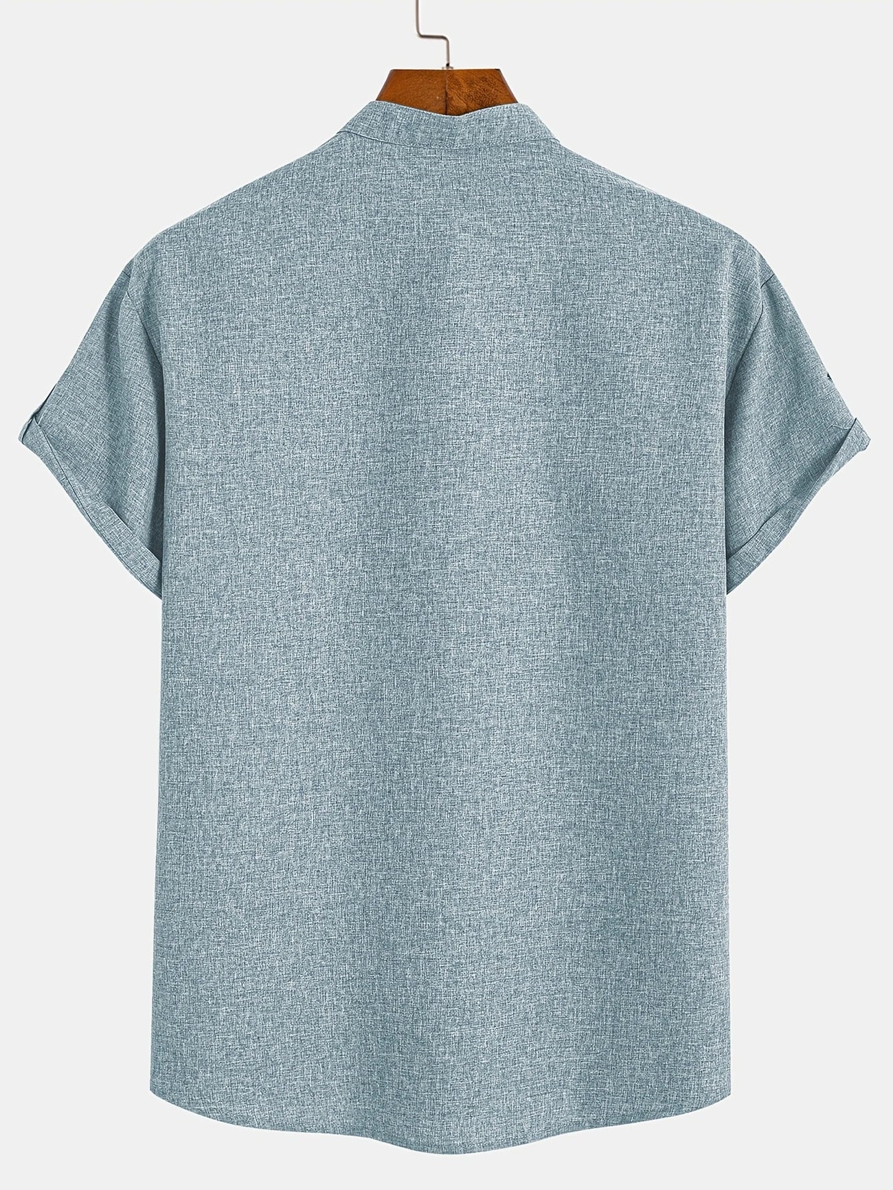 Leblanc™ | Elegant Short-Sleeve Shirt with Stand Collar