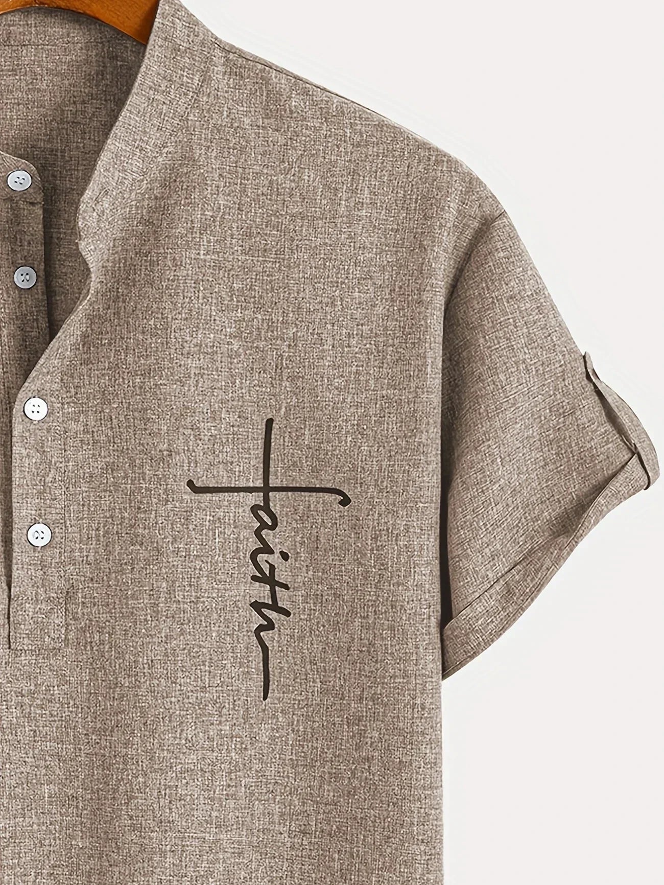 Leblanc™ | Elegant Short-Sleeve Shirt with Stand Collar