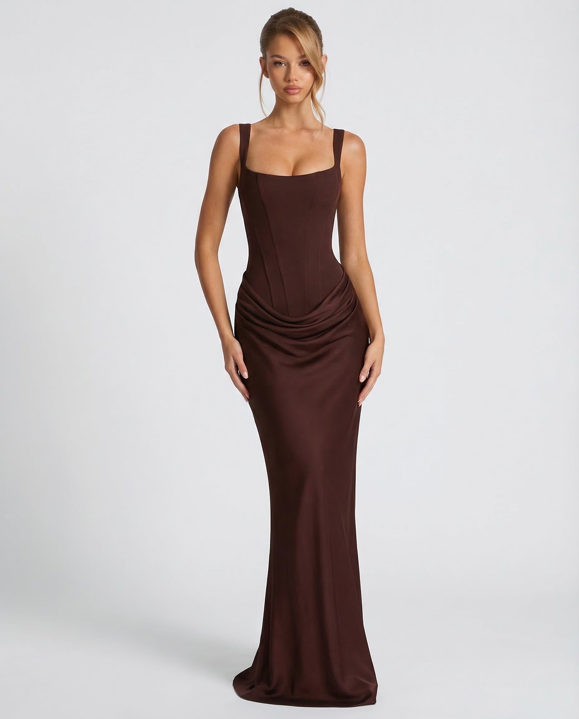 Eva Hourglass Maxi-Dress
