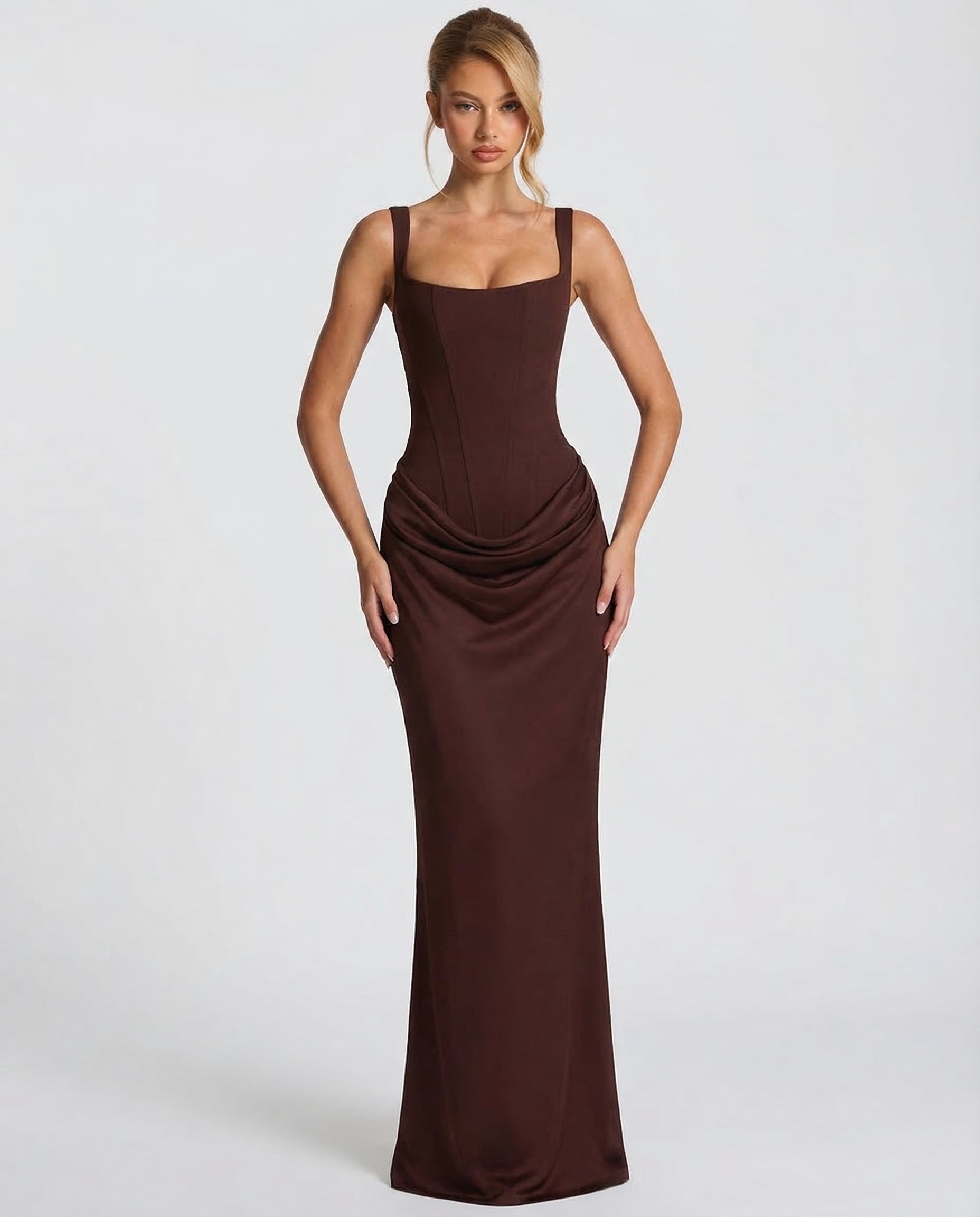 Eva Hourglass Maxi-Dress