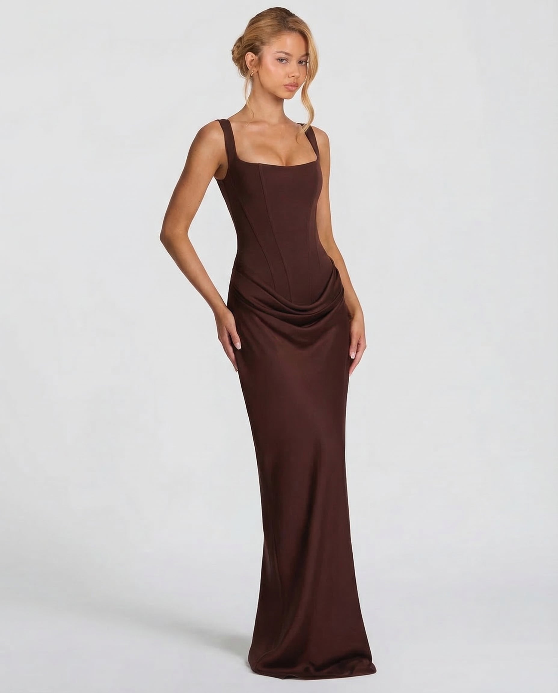 Eva Hourglass Maxi-Dress