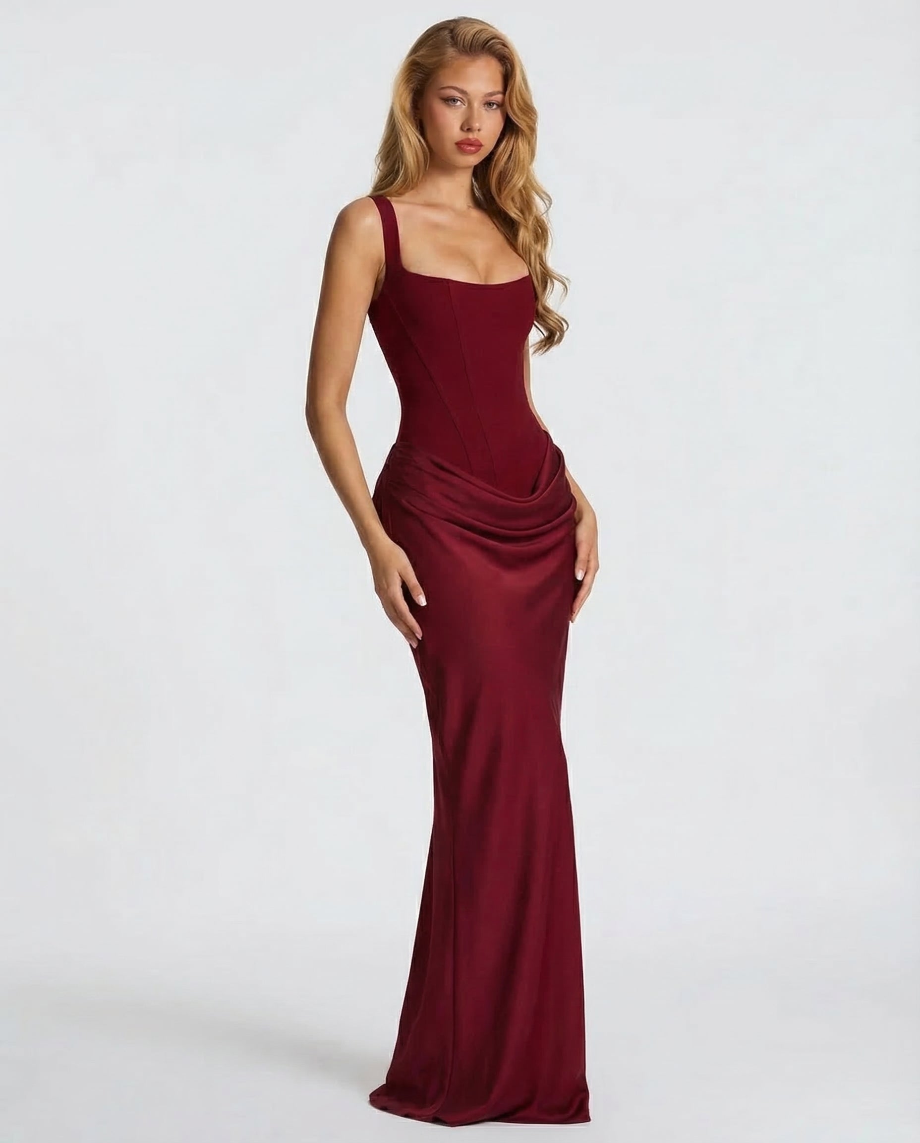 Eva Hourglass Maxi-Dress