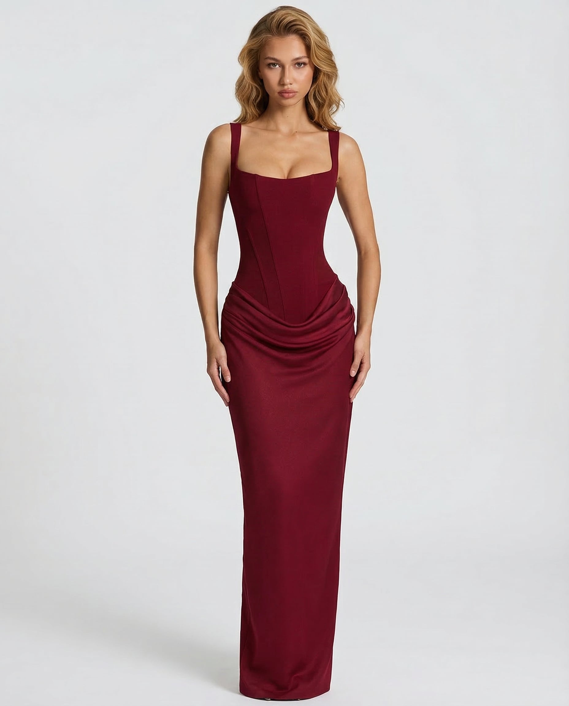 Eva Hourglass Maxi-Dress