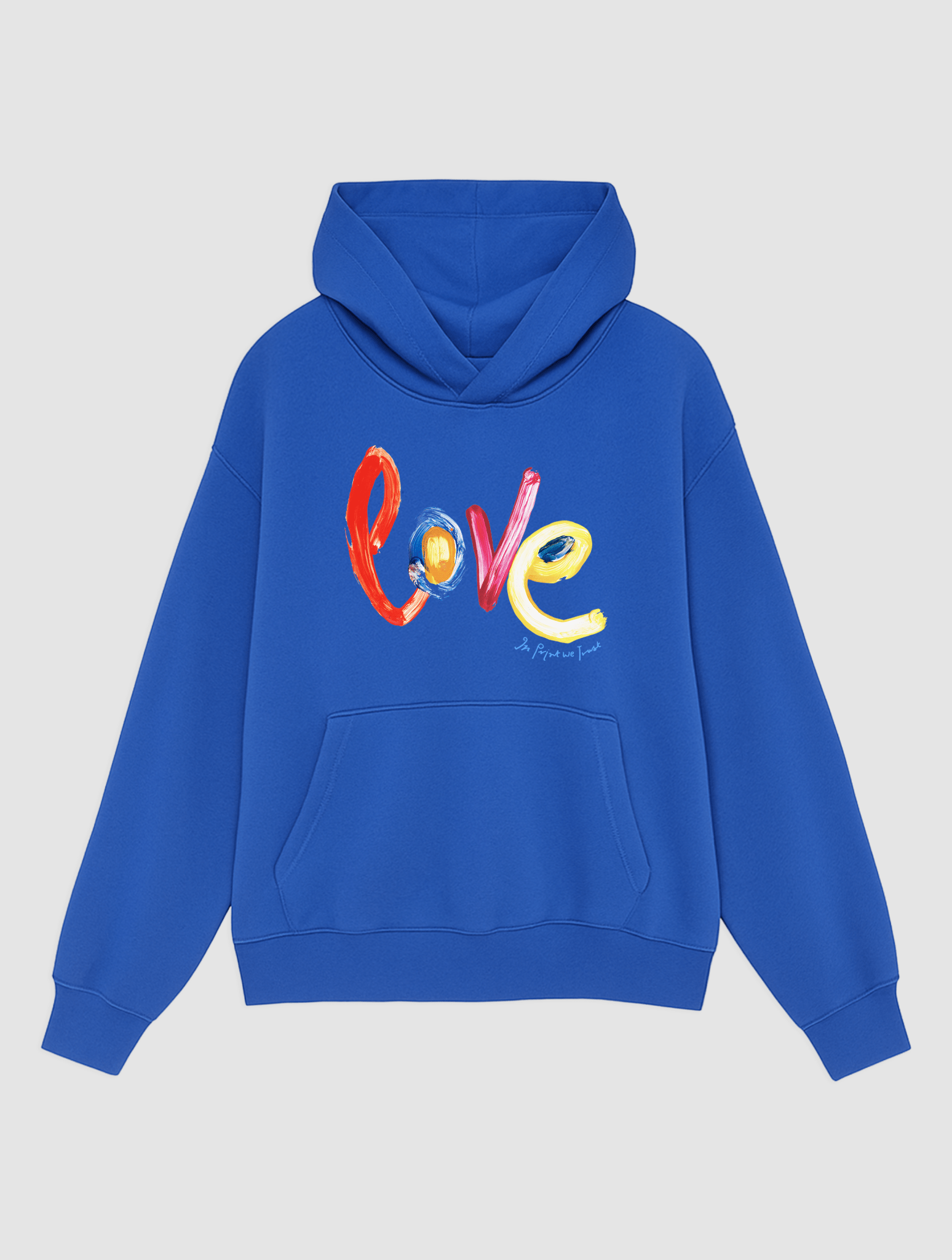love blue hoodie
